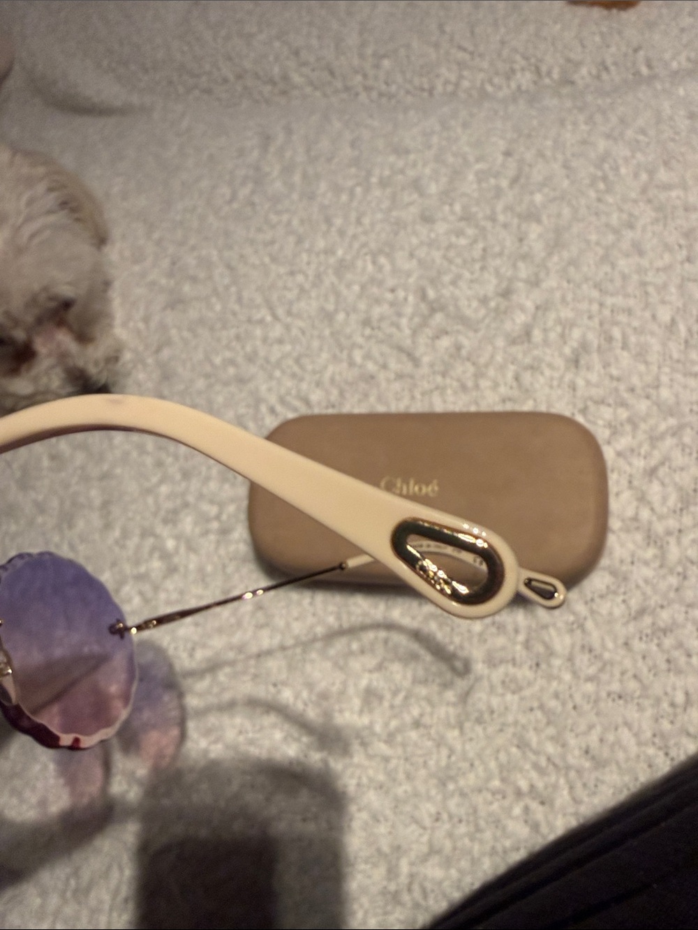 Chloe Purple to Pink Gradient scalloped Sunglasses - Picture 4 of 11